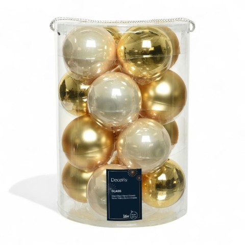 SFERA VETRO D8 PEARL-GOLD MIX